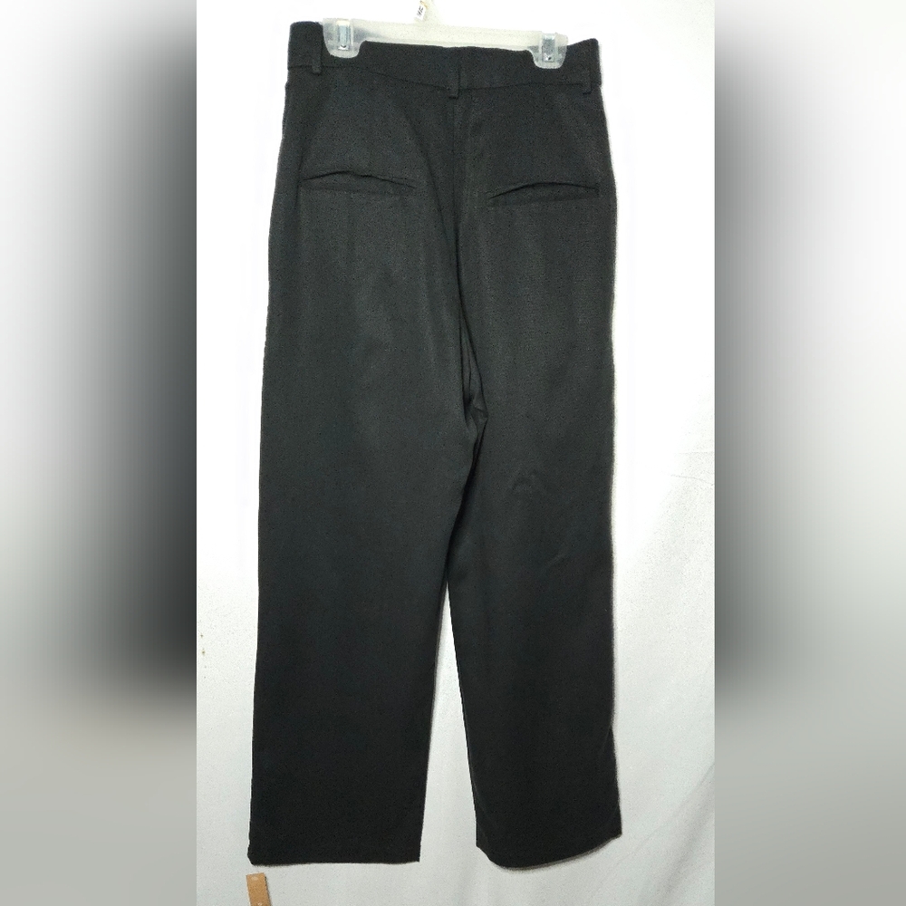 NWT Reformation Mason Cropped Relaxed Wide Leg Black Career Pant Women's 0/25 - Picture 5 of 8